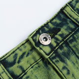 Kukombo lookbook outfits Summer Popular Niche Design Denim Half-Length Asymmetric Washed Green Denim Skirt Summer Denim Skirt