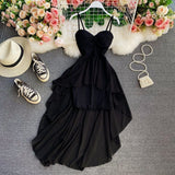 dress to impress codes Elegant Lady Sexy Suspender Skirt Summer New Fashion Slim Slimming Irregular Dovetail Sheath Dress Women