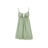 Kukombo indie dress to impress Autumn New Sexy Sling Hollow out Nightdress White Cotton Backless Cool Women's Homewear