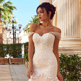 dress to impress divine being Wedding Dress 2024 Hollow-out Sexy off-Shoulder Evening Dress Mermaid New Trailing Yarn Summer