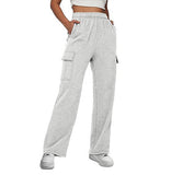 Kukombo lookbook outfits Autumn and Winter Overalls Women's Casual Sports Trousers New High Waist Slimming Straight Wide Leg Loose Pants Women