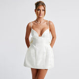 hoco dresses Yl24308sko Jacquard Sling Dress Women's Summer New V-neck Backless Bow Dress