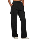 Kukombo lookbook outfits Autumn and Winter Overalls Women's Casual Sports Trousers New High Waist Slimming Straight Wide Leg Loose Pants Women