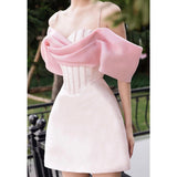 homecoming dresses French Temperament Sling Dress 2024 New Design Sense Niche High-End Chic Fishbone Waist Dress