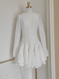 Kukombo Sexy A line Scoop Neckline White Holiday Dress Travel Vacation Dresses Short Birthday Dress