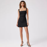 Kukombo hoco dresses INS New 2024 Sexy Hot Girl Design Backless Waist Slimming a Swing Skirt