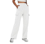 Kukombo lookbook outfits Autumn and Winter Overalls Women's Casual Sports Trousers New High Waist Slimming Straight Wide Leg Loose Pants Women