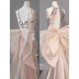 Kukombo aquatic dress to impress Shining Pink Bridal Wedding Toast Dress New Banquet Performance Host Fishtail Wedding Dress Evening Dress