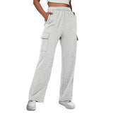 Kukombo lookbook outfits Autumn and Winter Overalls Women's Casual Sports Trousers New High Waist Slimming Straight Wide Leg Loose Pants Women