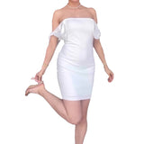 homecoming dresses 2024 Women's Summer off-Shoulder Tube Top Sexy High Waist Hip Bag Dress