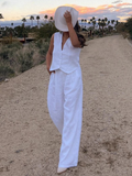 Kukombo Justine High Waist Pants Suit Set