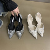 Kukombo Pointed Toe Fashion Shoes 2024 Women Mid Heels Party Shoes Shallow Sexy Sandals New Elegant Mujer Stilettos Zapatos