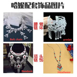 Chinese Hanfu Ethnic minority clothing Exotic style black Hani printed embroidery silver ornaments Han elements improved suit