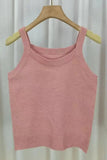 Kukombo Basic Sleeveless Knit Top for Women Solid Soft Sweater Vest Office Lady Elegant Summer Outfit