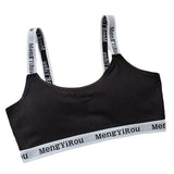 Kukombo Girl Sports Crop Tank Top with Cups Summer Black White Pink Halter Neck Camisole Sleeveless Corset Tops Underwear for Women 2024