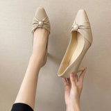 Kukombo 2024 Spring Autumn New Pointed Leather Surface Rhinestone Women's Thin Heels External Wearing Shallow Mouth Single Shoes Wome