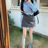 Kukombo Summer Mini Y2k Skirt Woman Clothing Korean Fashion High Waist Black Sexy Aesthetic streetwear Short Skirts for Womens 2024