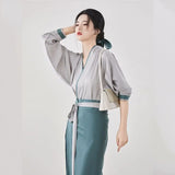 2024 new Chinese improved hanfu dress ancient style chinese costumes women fashion casual daily vintage dress kimono dress a74