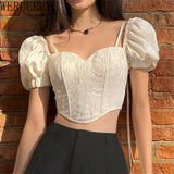 Kukombo White Sexy T Shirt Short Sleeve Y2k Vintage Crop Top Womens Clothing Lace-up Backless Lace T-shirts for Women 2024 Summer Outfit