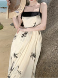 Spaghetti Strap Elegant Women Summer Dress Sleeveless Casual A-Line Beach Holiday Vestidos Female Sexy Chic Party Robe Mujers