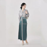 2024 new Chinese improved hanfu dress ancient style chinese costumes women fashion casual daily vintage dress kimono dress a74