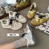 Kukombo Thick Soled German Training Shoes for Women's 2024 Summer and Autumn New Breathable and Versatile Casual Sports Shoes