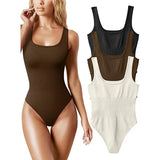 Kukombo Bodysuit Women One-pieces Sexy Tops Youthful Woman Clothes Sleeveless Halter Neck Tank Top Summer Fashion Body Suits Womens 2024