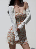 Kukombo Vintage Flower Suspenders Women Summer Dress Clothes Sleeveless Fashion Beach Mini Short Dresses for Women Vacation Outfits 2024