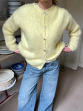 Kukombo Women Y2k Knitted Cropped Cardigan Sweater Long Sleeve Crewneck Button Down Open Front Knitwear Top Streetwear