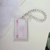 INS Crystal Butterfly Photocard Holder Transparent 3 inch Photo Sleeve Student Bus ID Card Case Idol Photo Card Protector