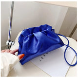Kukombo Luxury Gold Cloud Bag for Women Leather Hobos Retro Cloud Crossbody Bag Small Phone Bag Design Clutch Clip Bag Female Bolsa