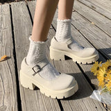 Kukombo Lolita Shoes Women Japanese  Shoes Women Vintage Girls Students Uniform High Heel Platform Shoes Cosplay Plus Size