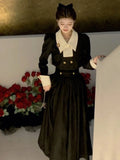 Kukombo Y2k Womens Vintage Black Blazer Skirts Suit Femme Outfits Autumn Korean Fashion Clothes Spring New Elegant 2 Piece Sets