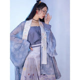 Hanfu MaMianQun Skirt Suit With Ming Dynasty Improve Han Costume Horse-face Skirt The Women's Short Horse Face Skirt Hanfu Set