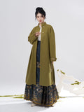 Ming Han Clothing Imitation Makeup Flower Woven Gold Horse-Face Skirt Women's Matching Improved Han Elements Coat