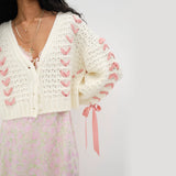 Kukombo Women Y2k V Neck Sweater Retro Low Cut Long Sleeve Pullover Top E-Girl Cute Solid Loose Fit Lace Up Going Out Jumper