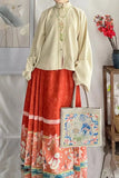 2023 Chinese Hanfu Rabbit Year Ming Dynasty Stand Collar PiPa Sleeve Horse Face Skirt Daily Autumn And Winter Fashion Hanfu