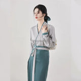 2024 new Chinese improved hanfu dress ancient style chinese costumes women fashion casual daily vintage dress kimono dress a74