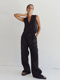 Kukombo Justine High Waist Pants Suit Set