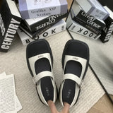 Kukombo Shoes Woman Flats Low Heels Oxfords Autumn Clogs Platform Dress Leather Fall New Creepers Retro Rubber  Mary Janes Basic