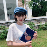 Kukombo Octagonal Beret Women's Summer Thin British Retro Korean Edition Japanese Fashion