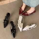 Kukombo Designer Narrow Band Buckle Strap Pumps Women Sexy Pointed Toe Thin Heels Wedding Banquet Dress Mule Ladies Shoes