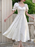 Kukombo Midi Dress Women Elegant Summer 2023 New Fashion Evening Party Lady Slim Vestidos Vintage Diamond Dresses Female Korean Clothes