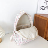 Korean Student School Backpack Floral White School Bags For Teenage Girls Cute Women's backpack brand Book Bag Nylon Rucksack