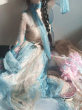 Hanfu Han Elements Improved Fairy Tale Blue Desert