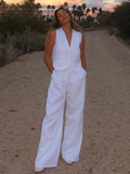Kukombo Justine High Waist Pants Suit Set