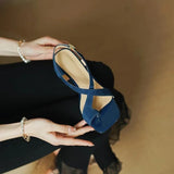 Kukombo Sandals Women Summer Shoes Woman 2024 Flip Flops Chunky Blue Heels Medium Heel Dress Slides Roman Elegant Sexy Fashion Footwear