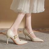 Kukombo Women Sexy High Heels Shoes 2024 Spring Pointed Toe Shoes New Fashion Elegant Dress Shallow Shoes Party Pumps Zapatos Para Mujer