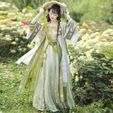 Hanfu Women Plus Size Ancient Chinese Traditional Hanfu Set Female Cosplay Costume Party Outfit Summer Dance Hanfu Green Dress