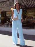 Kukombo Justine High Waist Pants Suit Set